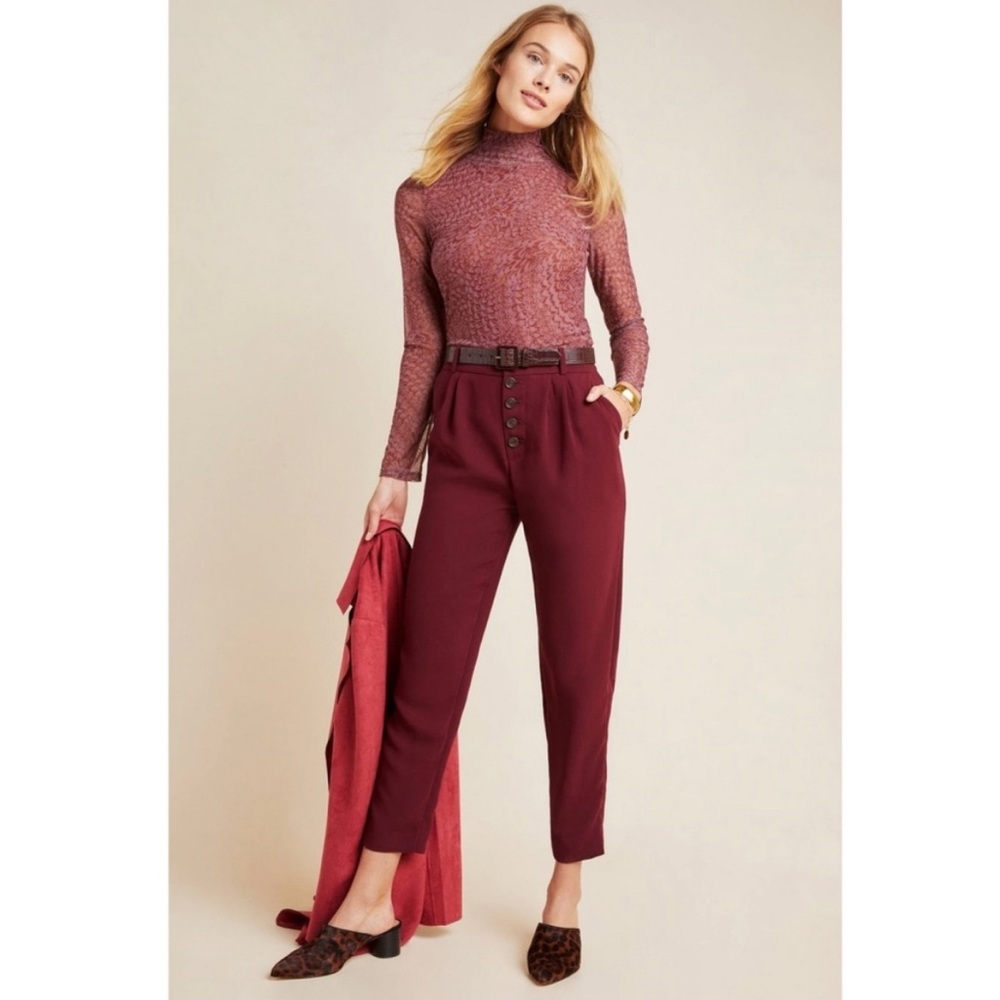 NWT by | Anthropologie pants size 0 wine color